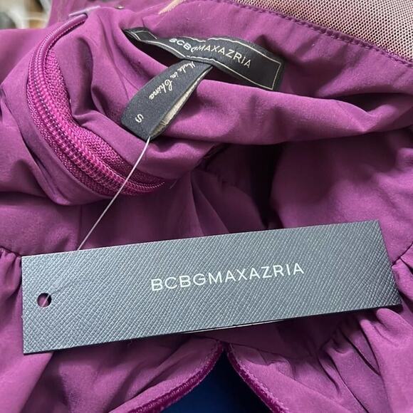 NWT BCBGMAXARAZIA TIERED RUFFLE TULLE MAXI DRESS SIZE S - Picture 8 of 13